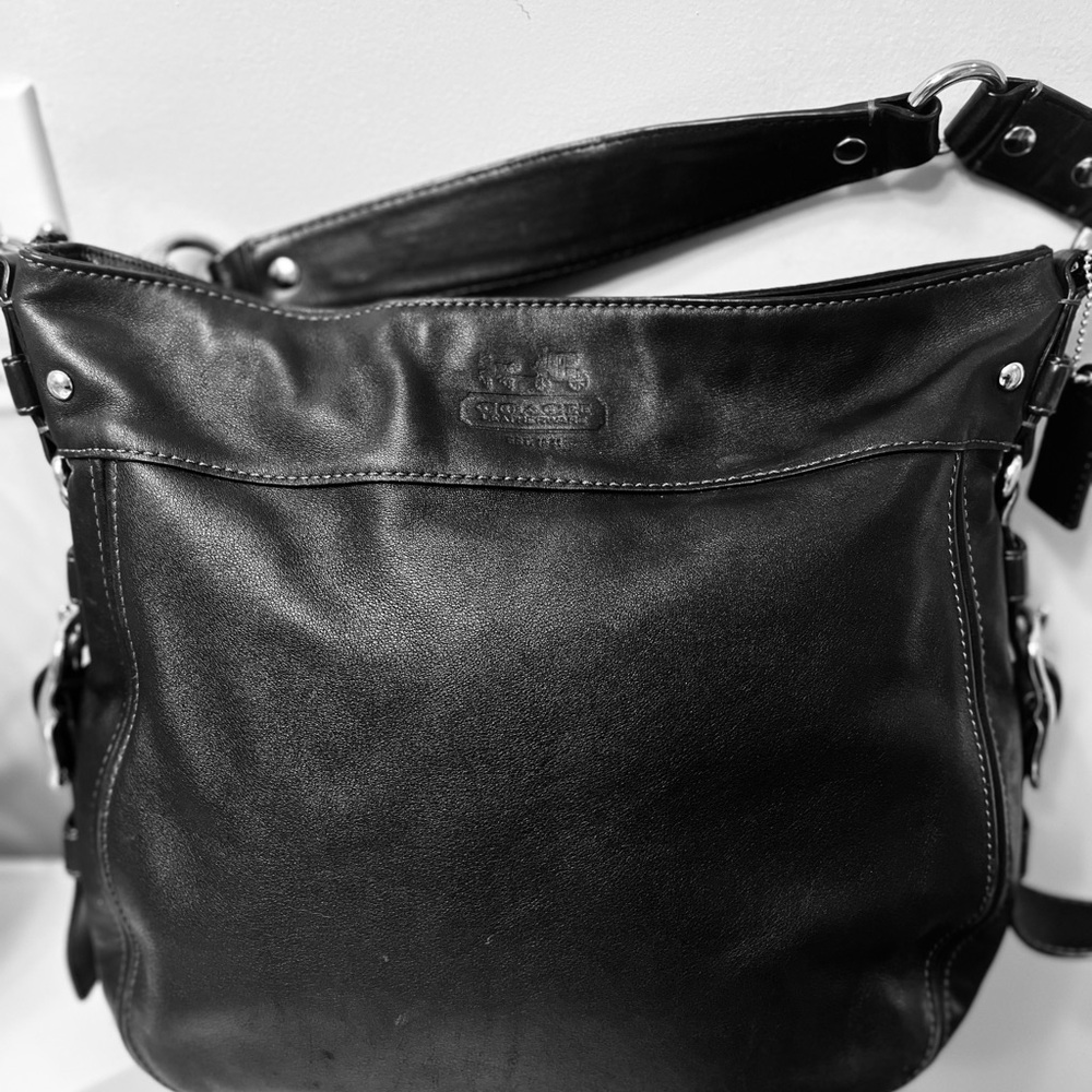 Coach | black, leather hobo